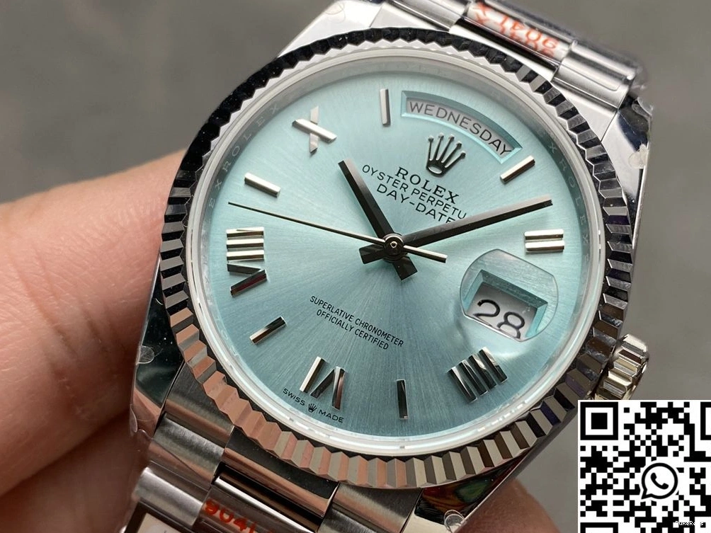 Day M128236-0018 v5 Tungsten Factory QF Date Steel White Dial 36mm Rolex 0217